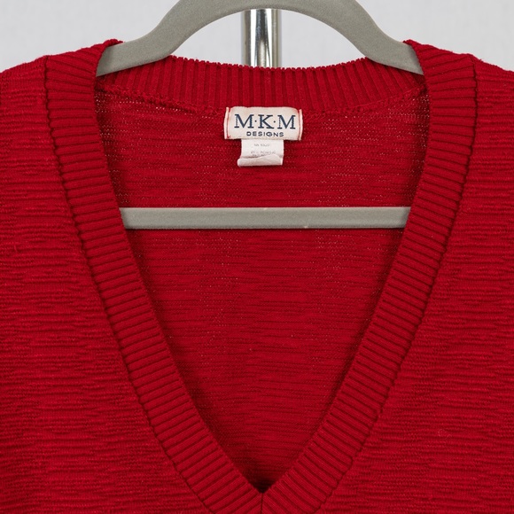 M.K.M Designs vintage red sweater size S - Picture 3 of 10